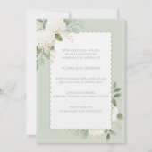 White Hydrangeas Vintage Baby Birth Announcement 招待状 (裏面)