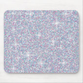 White iridescent glitter マウスパッド (正面)