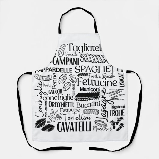 White Italian Pastas エプロン (正面)