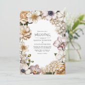 White, Ivory & Champagne Wedding 招待状 (スタンド正面)