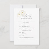 White & Ivory | Chic Floral Minimal Wedding RSVP (正面)