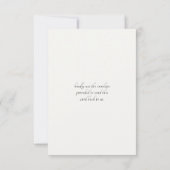 White & Ivory | Chic Floral Minimal Wedding RSVP (裏面)