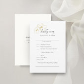 White & Ivory | Chic Floral Minimal Wedding RSVP