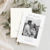 White & Ivory | Chic Floral Wedding Save the Date