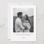 White & Ivory | Chic Floral Wedding Save the Date (正面)