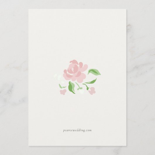 White & Ivory | Petit Floral Wedding Invitation 招待状 (裏面)