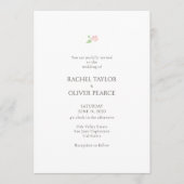 White & Ivory | Petit Floral Wedding Invitation 招待状 (正面)