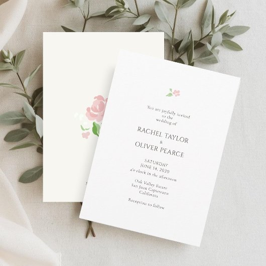 White & Ivory | Petit Floral Wedding Invitation 招待状