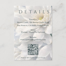 White Ivory Quiet Luxury Romantic Elegant Wedding  エンクロージャーカード