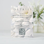 White Ivory Quiet Luxury Romantic Elegant Wedding  エンクロージャーカード (スタンド正面)