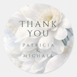 White Ivory Quiet Luxury Romantic Elegant Wedding  ラウンドシール