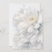 White Ivory Quiet Luxury Romantic Elegant Wedding  招待状 (裏面)