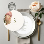 White & Ivory | Rose Table No & Menu Round  メニュー