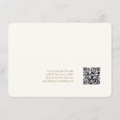 White & Ivory | Script Wedding Detail QR Code エンクロージャーカード (裏面)