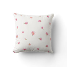 White Japanese Pink Tulip Floral Pattern