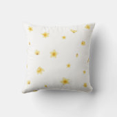 White Japanese Wintersweet Floral Pattern クッション (裏面)