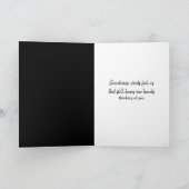 White Jumbled Prayer Letters On Black カード (内部)