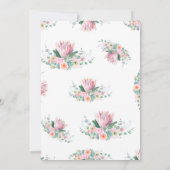 White King Protea Watercolor Floral Classic  招待状 (裏面)