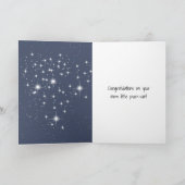 White Kitten Hanging from Tulle Hammock and Cloud カード (内部)