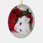 White kitty Christmas セラミックオーナメント (右)