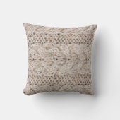 White knitting wool texture background. クッション (正面)