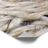 White knitting wool texture background. ポスター (角)