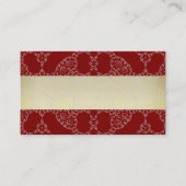 White Lace, Black and Gold Business Cards 名刺 (正面)