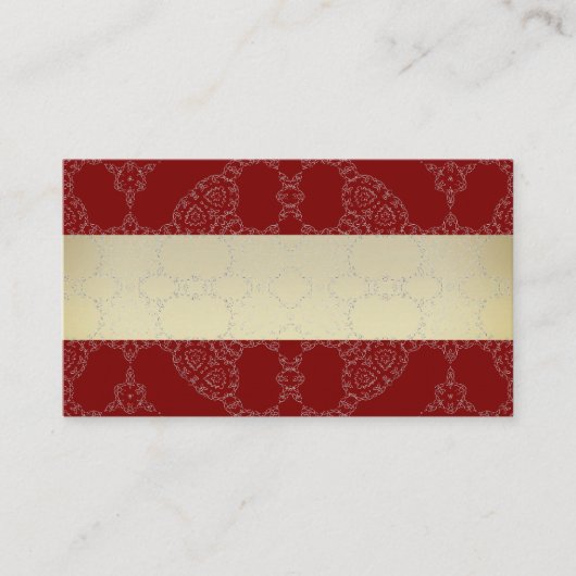 White Lace, Black and Gold Business Cards 名刺 (正面)