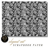 White Lace on Black Scrapbook Paper