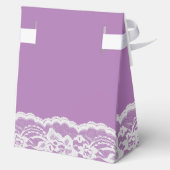 White Lace Purple Bridal Shower  Favor Box フェイバーボックス (裏面)