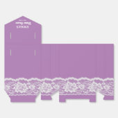 White Lace Purple Bridal Shower  Favor Box フェイバーボックス (見開き)
