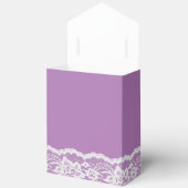 White Lace Purple Bridal Shower  Favor Box フェイバーボックス (見開き)