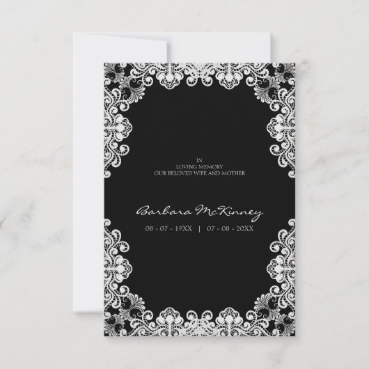 White Lace Wreath Memorial Funeral Loved One (正面)