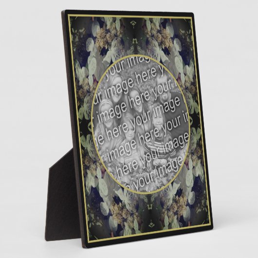 White Lacecap Hydrangea写真の追加 フォトプラーク (側面)