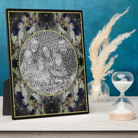 White Lacecap Hydrangea写真の追加 フォトプラーク (側面)