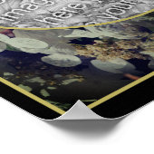 White Lacecap Hydrangea Frame写真を追加 ポスター (角)