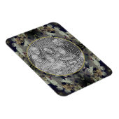 White Lacecap Hydrangea Frame写真を追加 マグネット (右側)