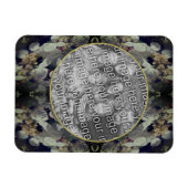 White Lacecap Hydrangea Frame写真を追加 マグネット (横)