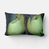 White Lady Slipper Orchid Flower Pair  ランバークッション (裏面)