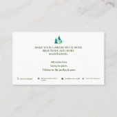 White landscapeTreeサービス 名刺 (裏面)