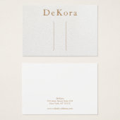 White Leather Hair Clip Barrette Display Card (正面&裏面)