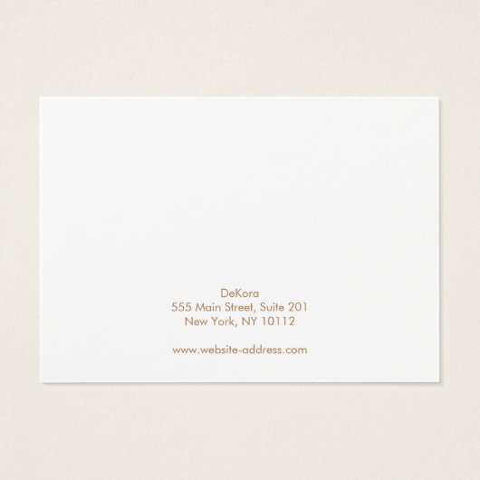 White Leather Hair Clip Barrette Display Card (裏面)