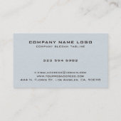 White Leather Texture Custom Text 名刺 (裏面)