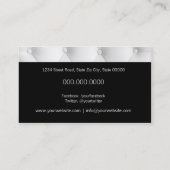 White leather upholstery 名刺 (裏面)