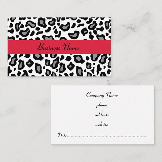 White Leopard名刺 名刺 (正面/裏面)