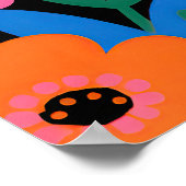 White Leopard Pop Art  ポスター (角)