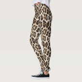 White Leopard Print Safari ID1157 レギンス (左)