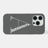 White Letter A – Minimal Monogram Phone Case Desig iPhoneケース (裏面横)