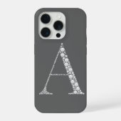White Letter A – Minimal Monogram Phone Case Desig iPhoneケース (裏面)