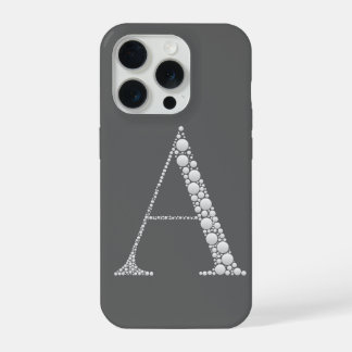White Letter A – Minimal Monogram Phone Case Desig iPhone 15 Proケース